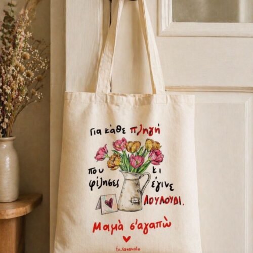 Tote bag ~ Λουλούδι🌺