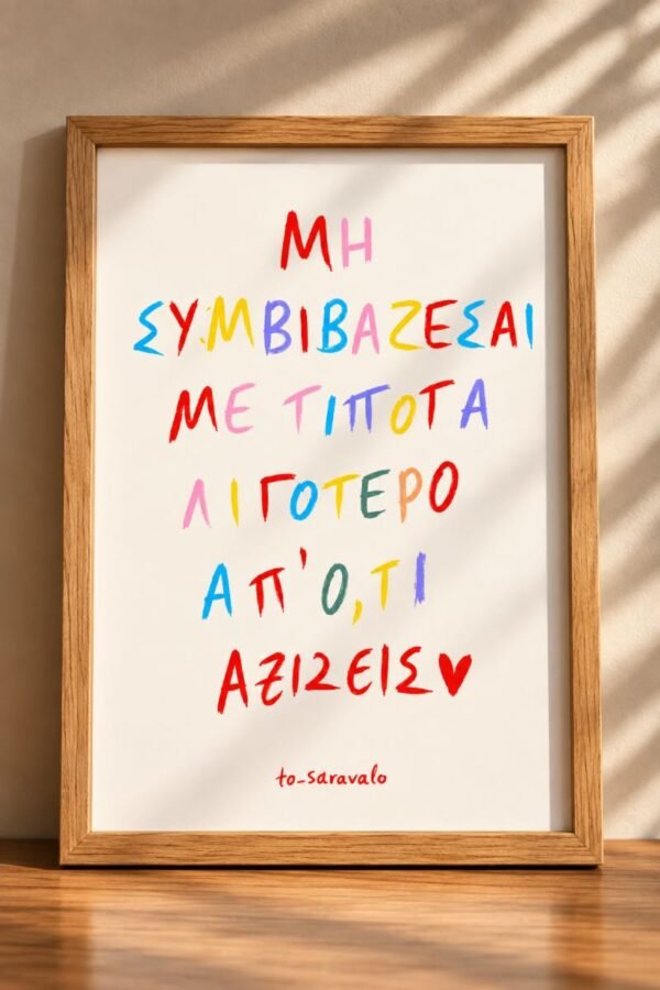 Poster - Αξίζεις 🧿